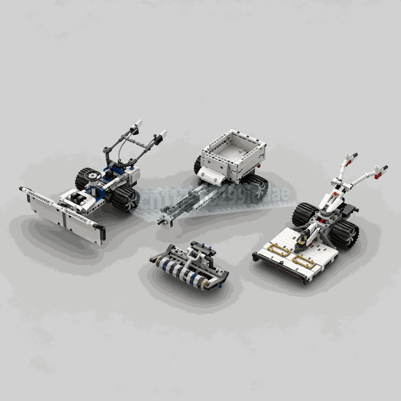 Farming Agriculture Model - 1021Parts MOC Doppel- und Einzelachsen-Farmtraktoren mit