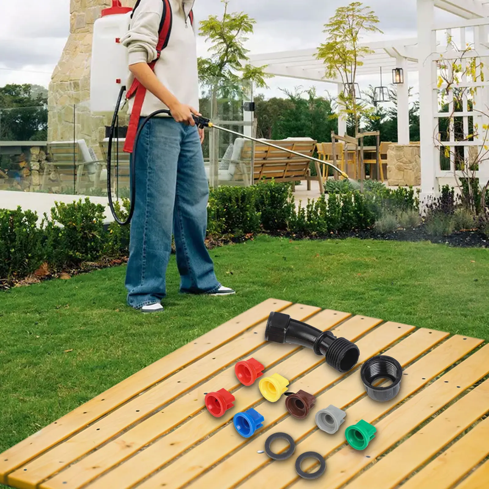 Crop Sprayer Backpack - 110-Grad-Weitwinkel-Lüfterdüse mit 1,6 mm Öffnung, entwickelt