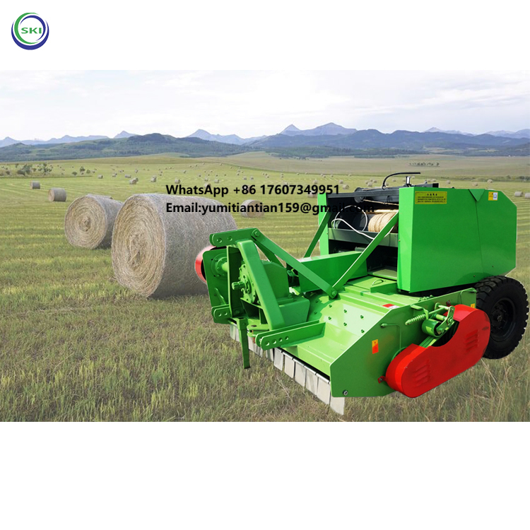 Silage Baler Machine - Automatische Silage-Ballenpresse für Rinderfutter Rundballenpresse Einachsschlepper