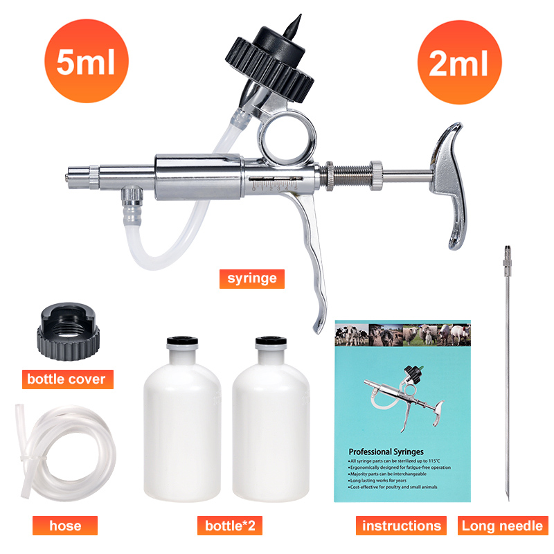 Veterinary Syringe Gun - 2 ml/5 ml automatischer Geflügelinjektor mit
