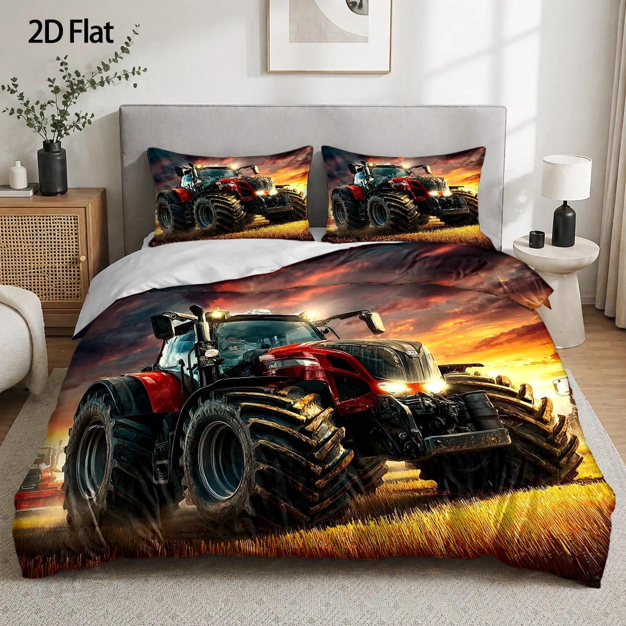 3-teiliges Bettbezug-Set, 1 Be – Agriculture Farming Cartoon Bewertung und Preis