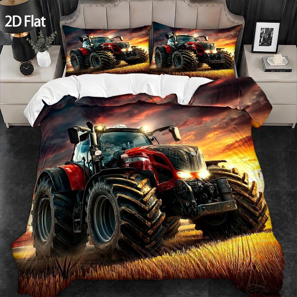 3-teiliges Bettbezug-Set, 1 Be – Agriculture Farming Cartoon Bewertung und Preis